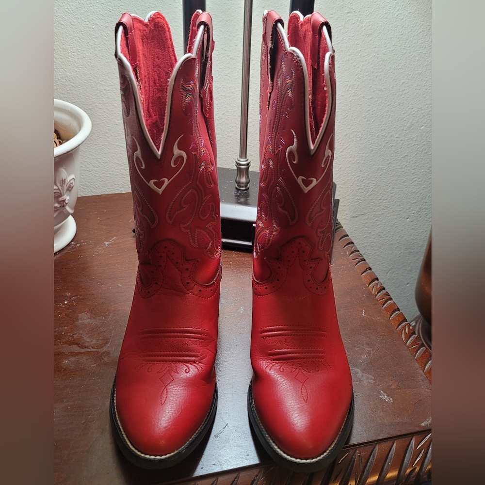 Womens Justin Designer Cowgirl Boots Size 5
